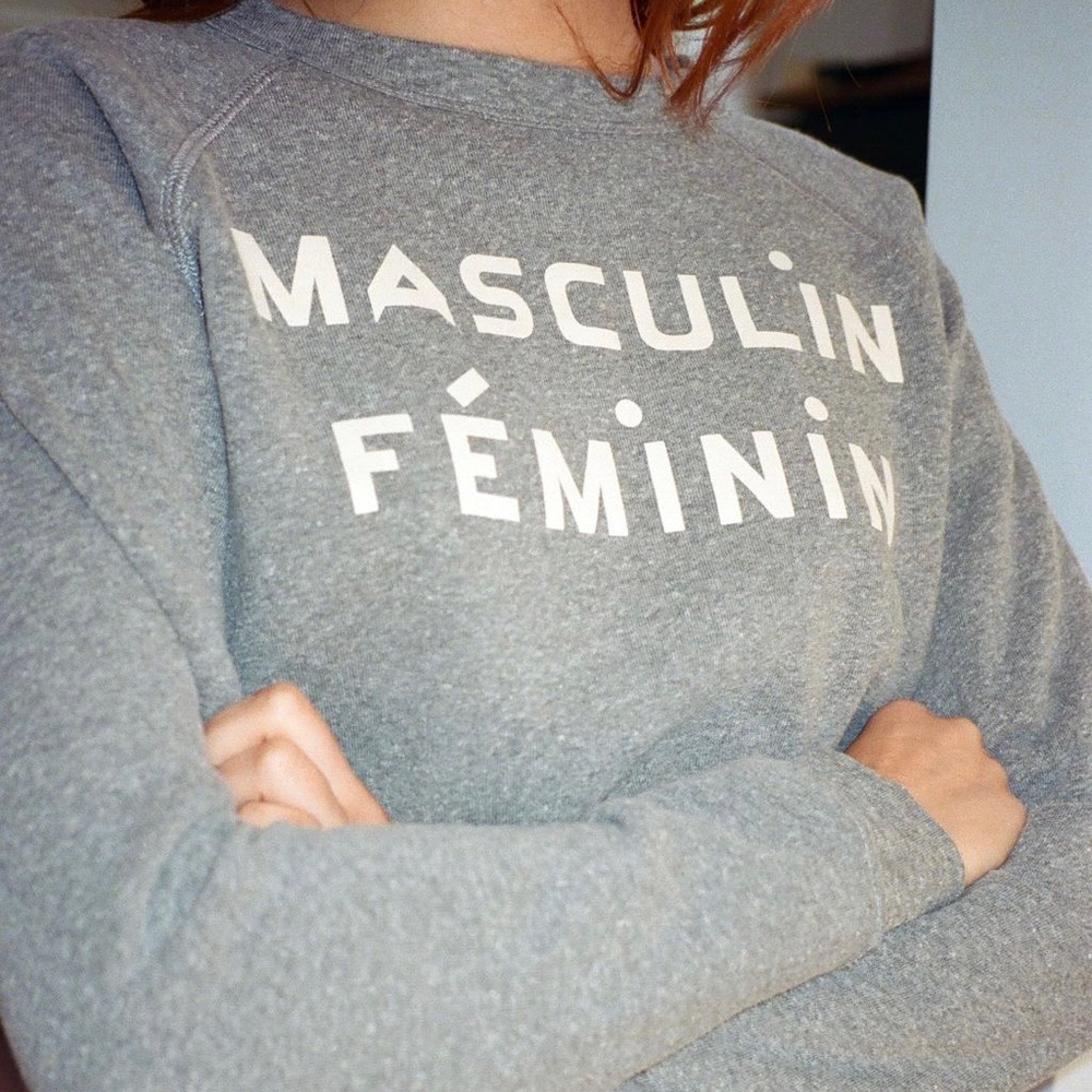 CLARE V. GREY SWEATSHIRT